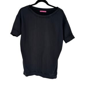 Anthropologie 39 Sixtyone @ Velvet Black Tee Short Sleeve Casual Minimalist S